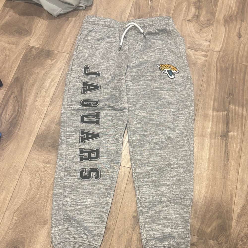 NFL Jacksonville Jaguars Youth Heather Gray Joggers with Team Logo